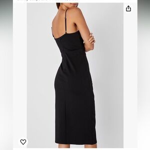 Lulus cocktail over lap v neck midi dress